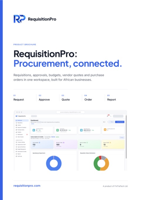 First page of the web view (A4) brochure